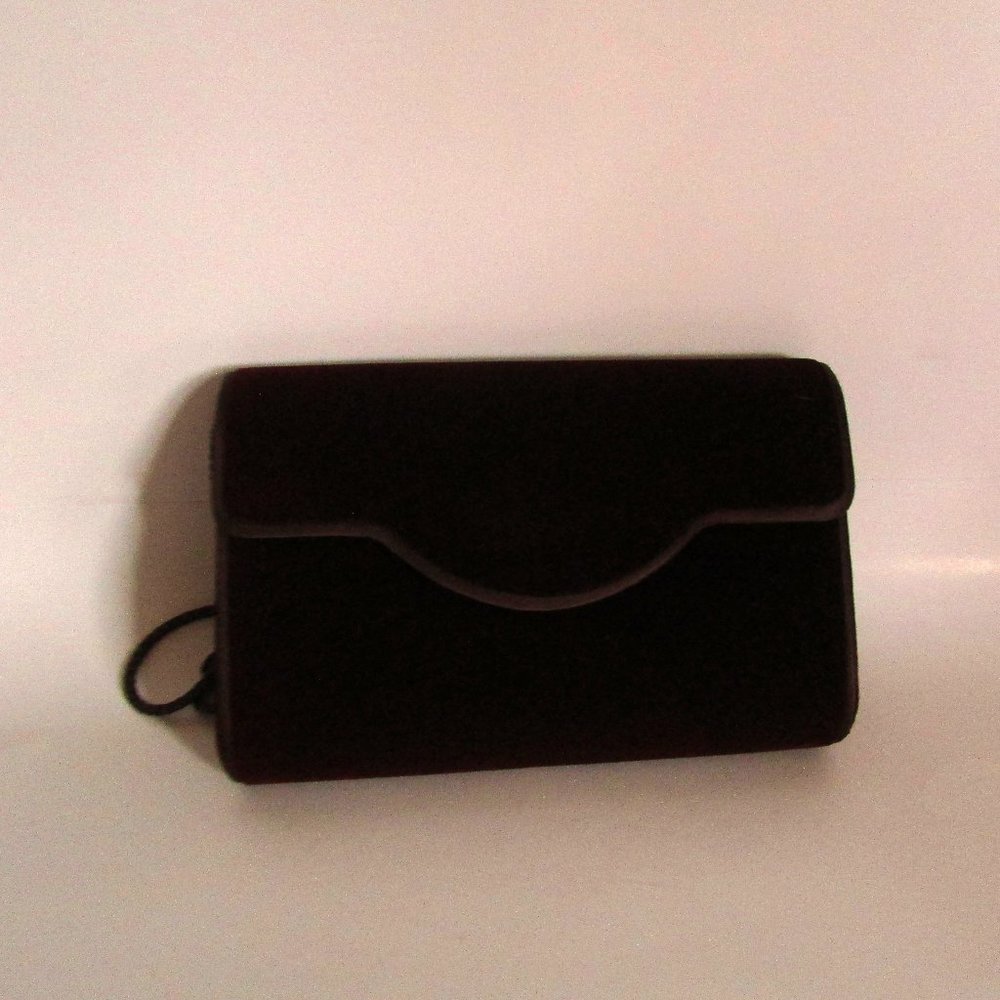 Vintage 1980 Velvet evening bag convert shoulder clutch magnetic closure